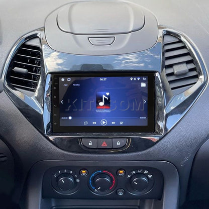 Multimídia Ford Ka 2018 2019 2020 2021 com Botão V2 Carplay 7"-V2 CAR AUDIO-Kitssom