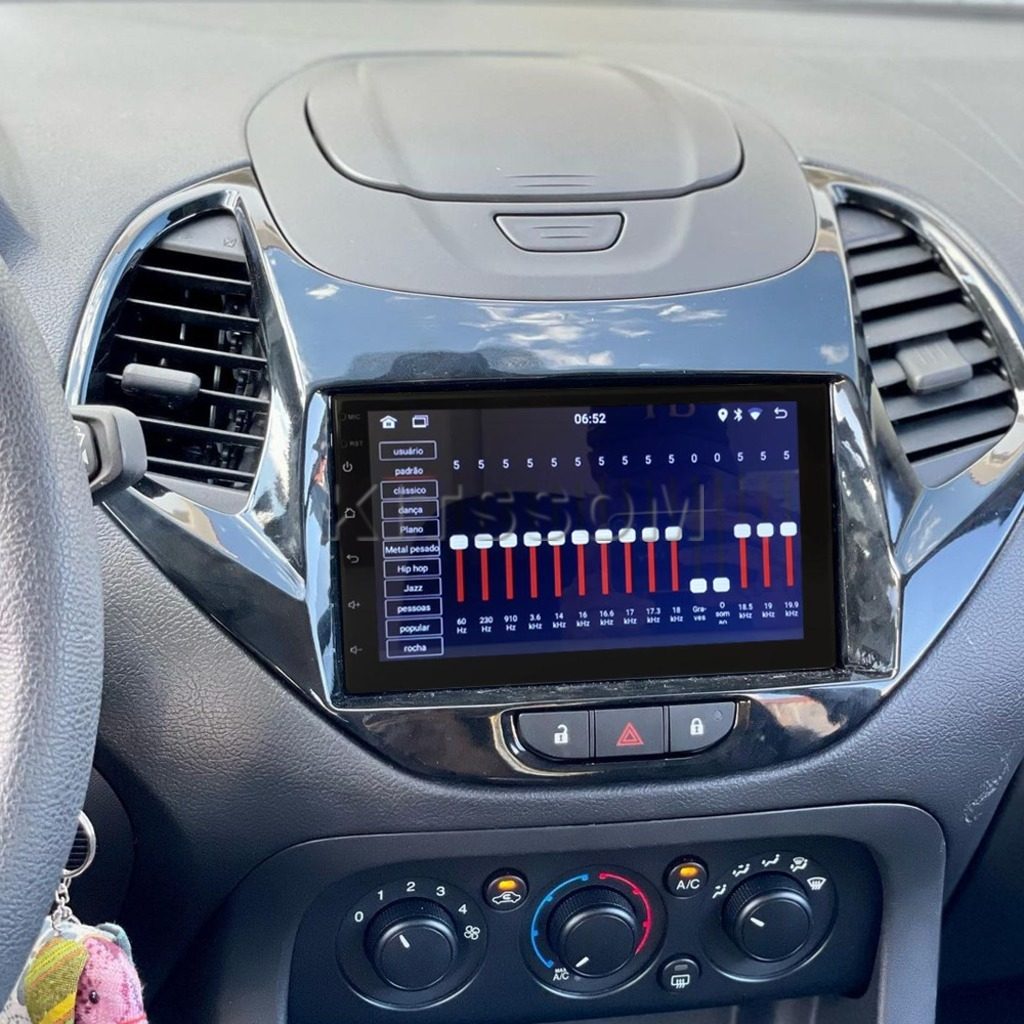 Multimídia Ford Ka 2018 2019 2020 2021 com Botão V2 Carplay 7"-V2 CAR AUDIO-Kitssom