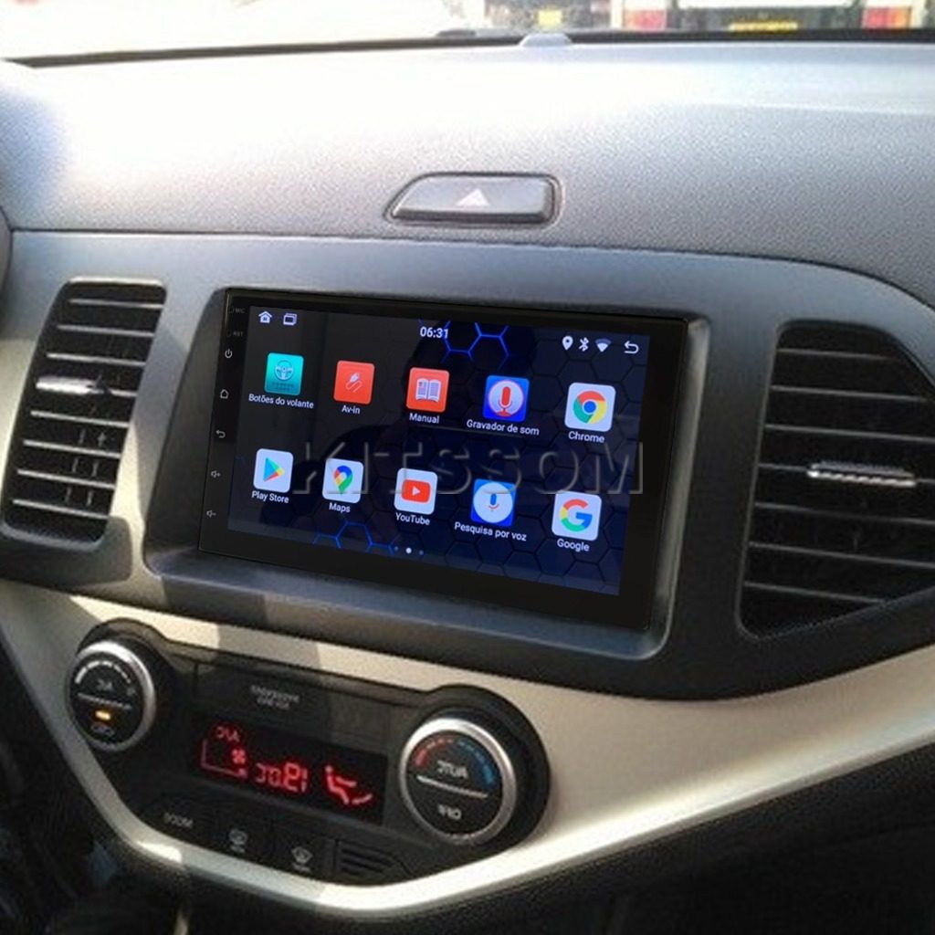 Multimídia Kia Picanto 2013 2014 2015 2016 2017 V2 Carplay 7" 2011 2012-V2 CAR AUDIO-Kitssom