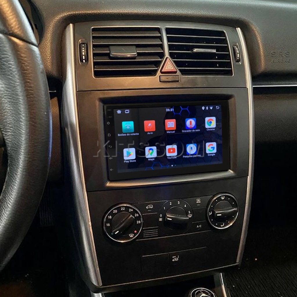 Multimídia Mercedes A180 A200 2010 2011 2012 2013 V2 Carplay 7" 2006 2007 2008 2009-V2 CAR AUDIO-Kitssom