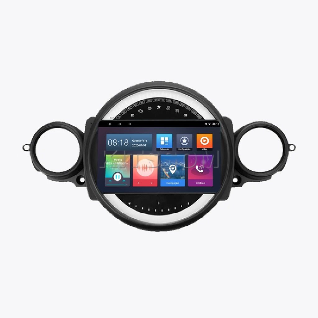 Multimídia Mini Cooper R56 2010 2011 2012 2013 V2 Carplay 9" 2006 2007 2008 2009-V2 CAR AUDIO-Kitssom