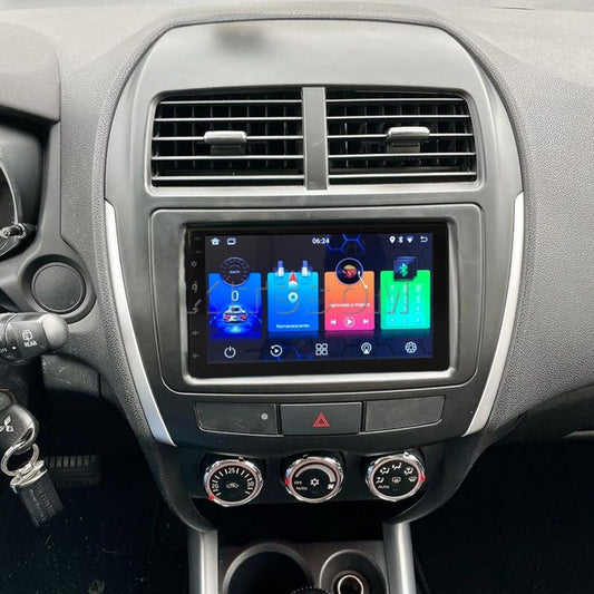 Multimídia Mitsubishi ASX 2018 2019 2020 2021 V2 Carplay 7" 2010 2011 2012 2013 2014 2015 2016 2017-V2 CAR AUDIO-Kitssom