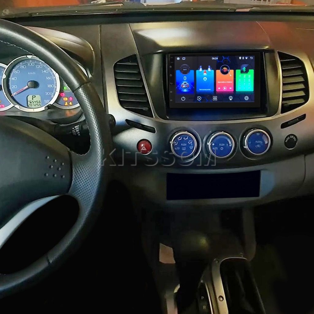 Multimídia Mitsubishi L200 Triton 2015 2016 2017 V2 Carplay 7" 2008 2009 2010 2011 2012 2013 2014-V2 CAR AUDIO-Kitssom