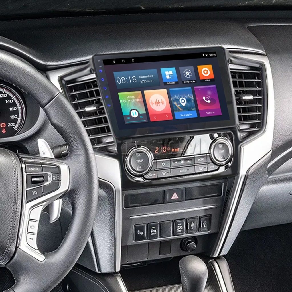 Multimídia L200 Triton Sport 2022 2023 2024 V2 Carplay 9"-V2 CAR AUDIO-Kitssom