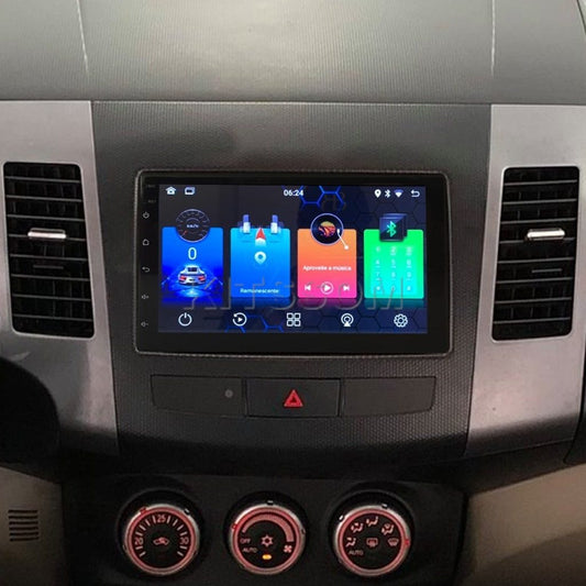 Multimídia Mitsubishi Outlander 2011 2012 2013 V2 Carplay 7" 2008 2009 2010-V2 CAR AUDIO-Kitssom