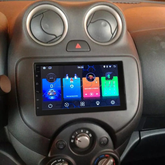 Multimídia Nissan March Versa 2011 2012 2013 2014 V2 Carplay 7"-V2 CAR AUDIO-Kitssom