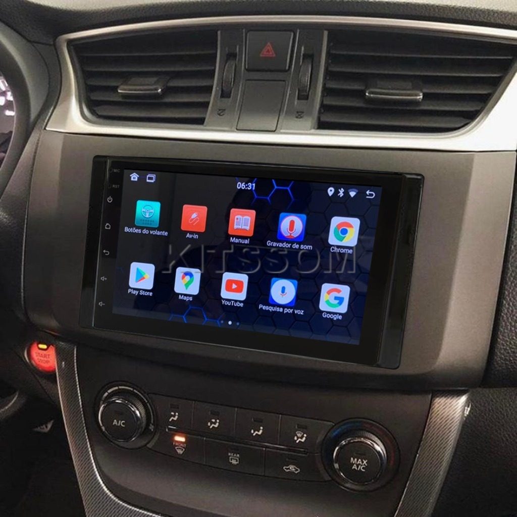Multimídia Nissan Sentra 2015 2016 2017 2018 2019 V2 Carplay 7" 2011 2012 2013 2014-V2 CAR AUDIO-Kitssom