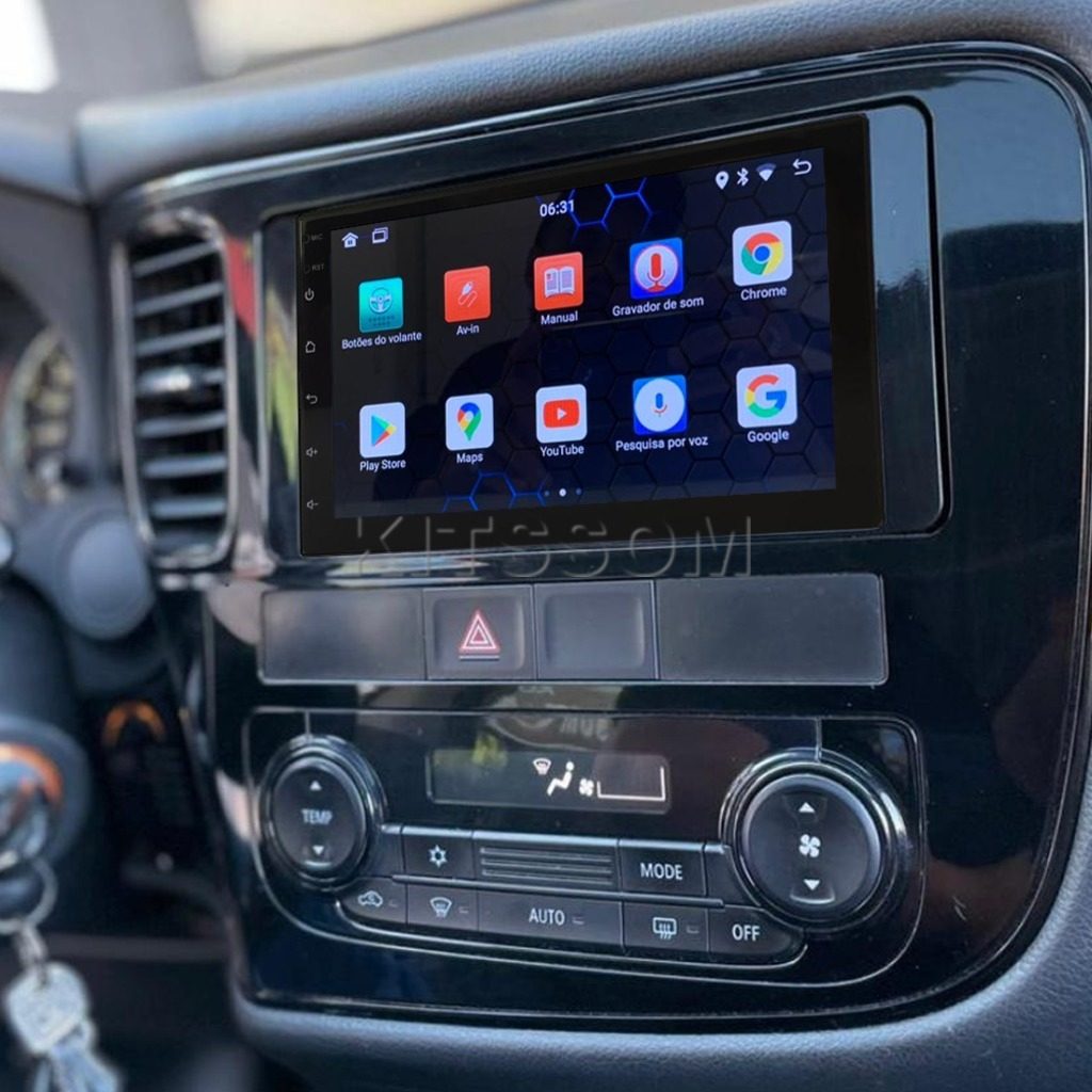 Multimídia Outlander 2015 2016 2017 2018 2019 V2 Carplay 7" 2013 2014-V2 CAR AUDIO-Kitssom