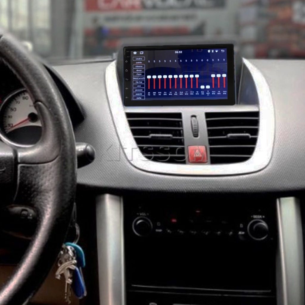 Multimídia Peugeot 207 2010 2011 2012 2013 2014 V2 Carplay 7" 2007 2008 2009-V2 CAR AUDIO-Kitssom