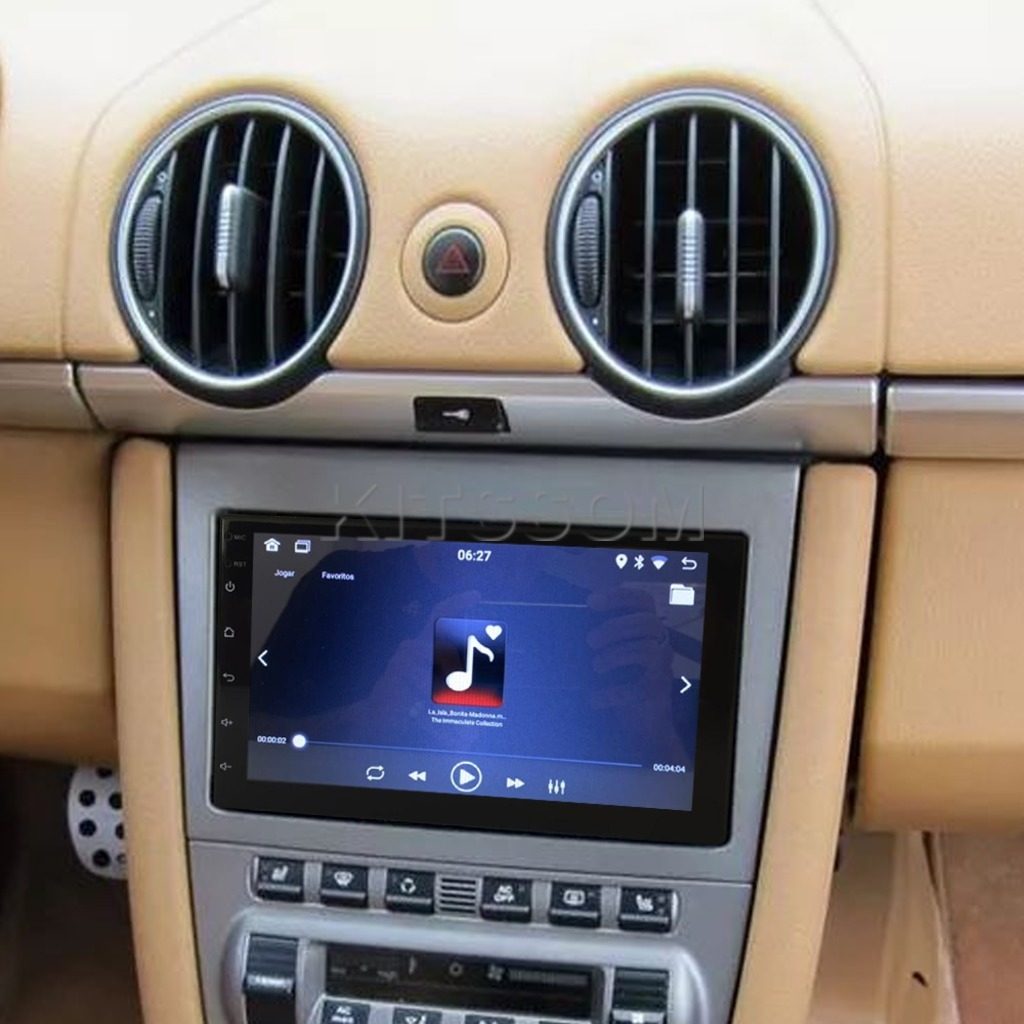Multimídia Porsche 911 Boxster Cayman 2004 2005 2006 2007 2008 - V2 Carplay 7", Prata-V2 CAR AUDIO-Kitssom
