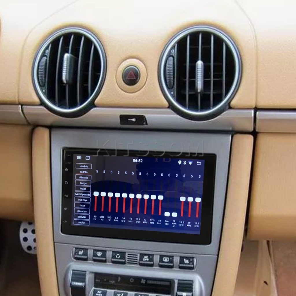 Multimídia Porsche 911 Boxster Cayman 2004 2005 2006 2007 2008 - V2 Carplay 7", Prata-V2 CAR AUDIO-Kitssom