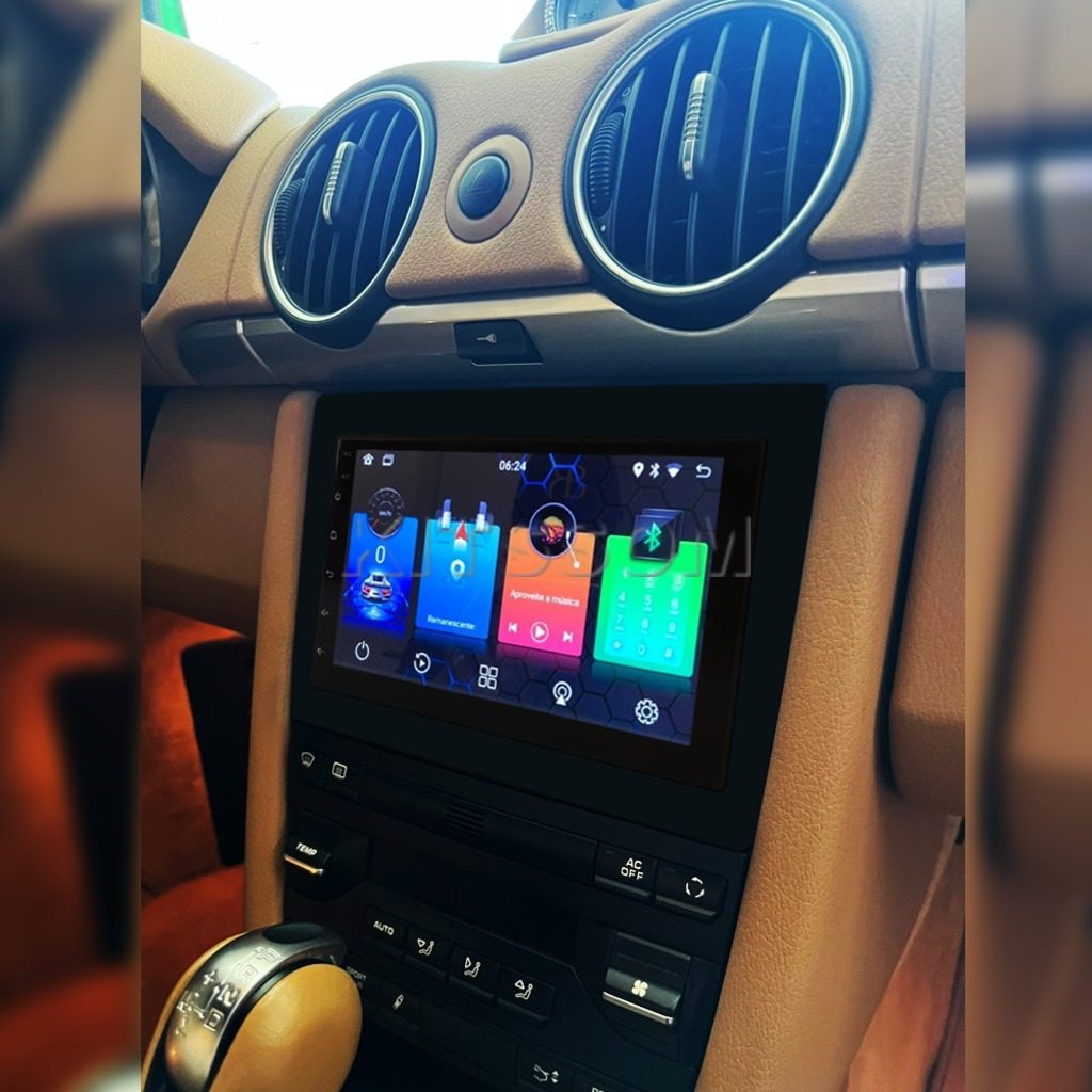 Multimídia Porsche 911 Boxster Cayman 2004 2005 2006 2007 2008 - V2 Carplay 7" Preto-V2 CAR AUDIO-Kitssom