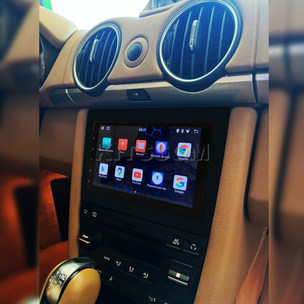 Multimídia Porsche 911 Boxster Cayman 2004 2005 2006 2007 2008 - V2 Carplay 7" Preto-V2 CAR AUDIO-Kitssom