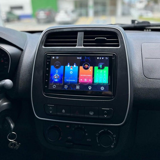 Multimídia Kwid 2018 2019 2020 2021 2022 2023 V2 Carplay 7" 2015 2016 2017-V2 CAR AUDIO-Kitssom