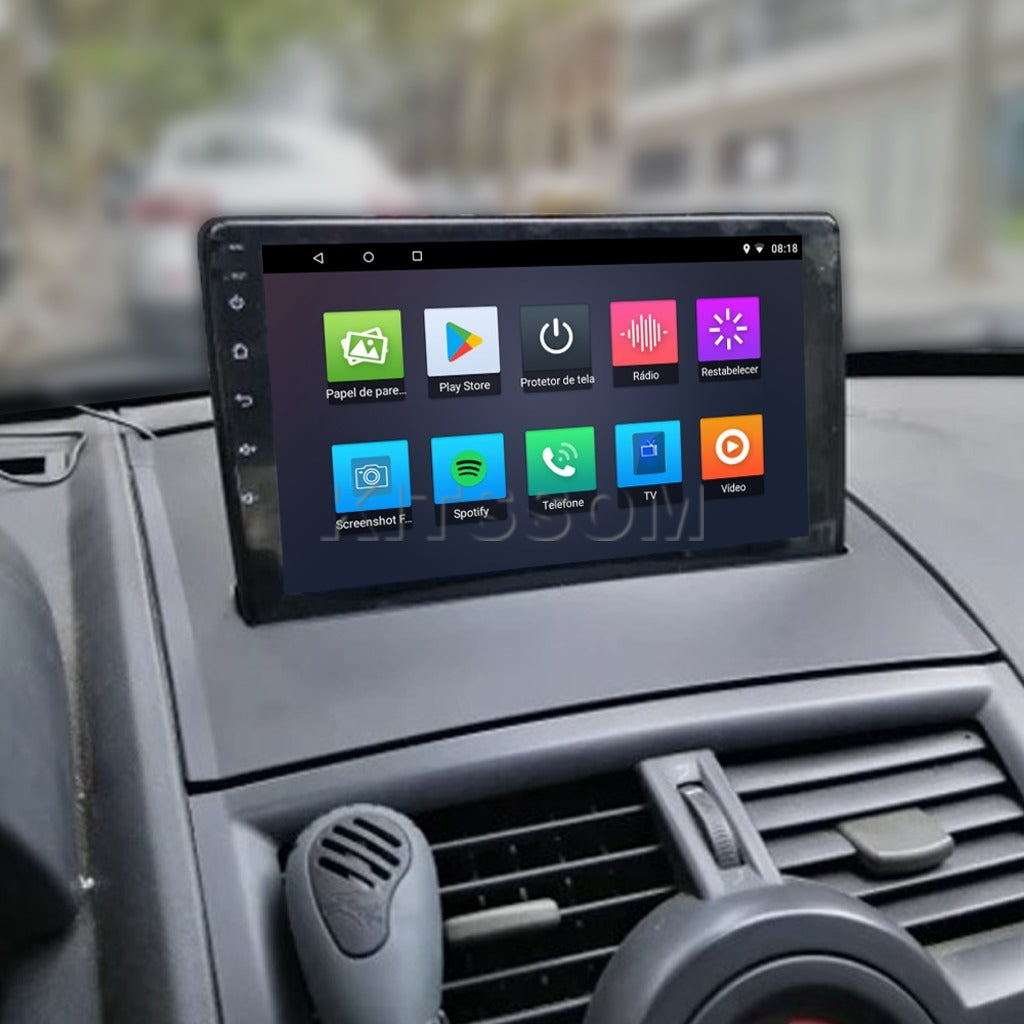 Multimídia Renault Megane 2008 2009 2010 2011 V2 Carplay 9" 2002 2003 2004 2005 2006 2007-V2 CAR AUDIO-Kitssom
