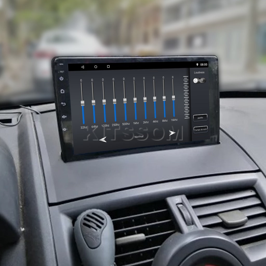 Multimídia Renault Megane 2008 2009 2010 2011 V2 Carplay 9" 2002 2003 2004 2005 2006 2007-V2 CAR AUDIO-Kitssom