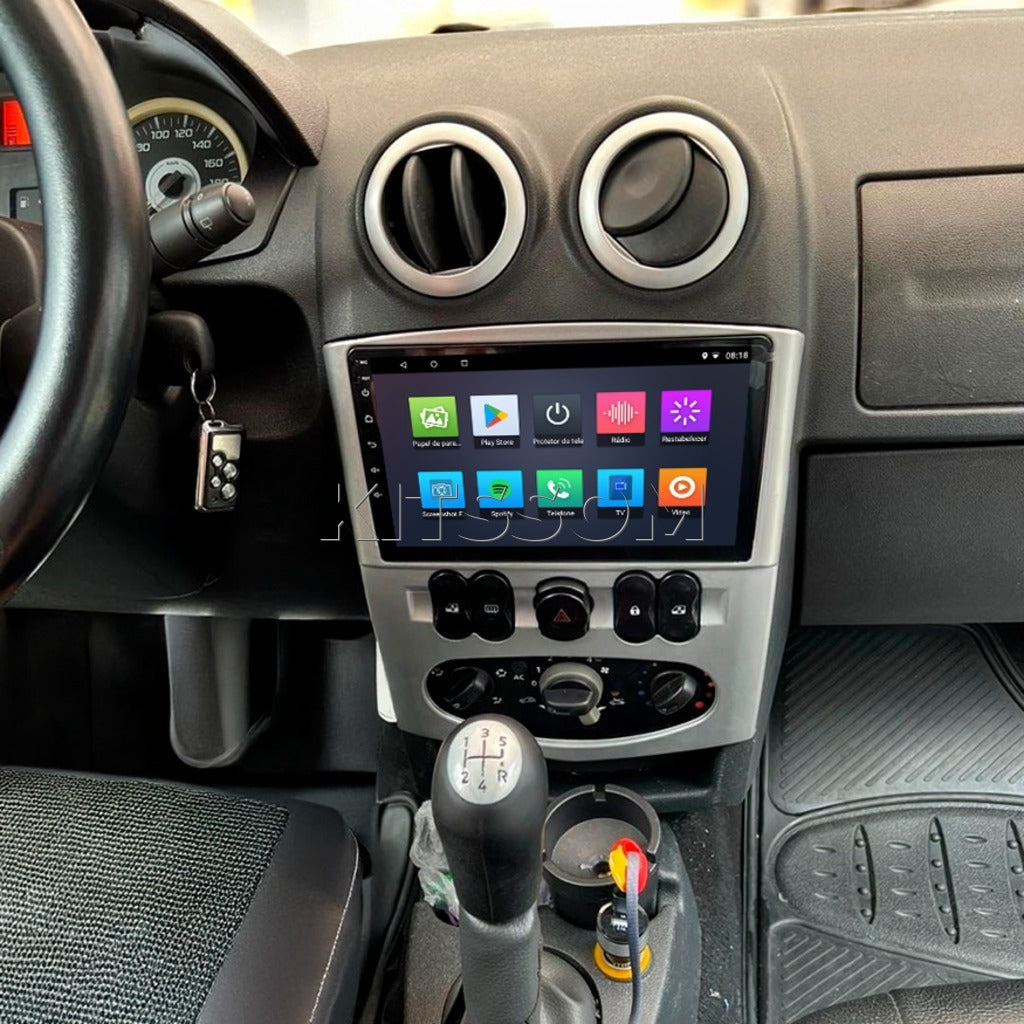 Central Multimidia Renault Logan Sandero 2008 09 10 11 12 V2 Carplay 9"