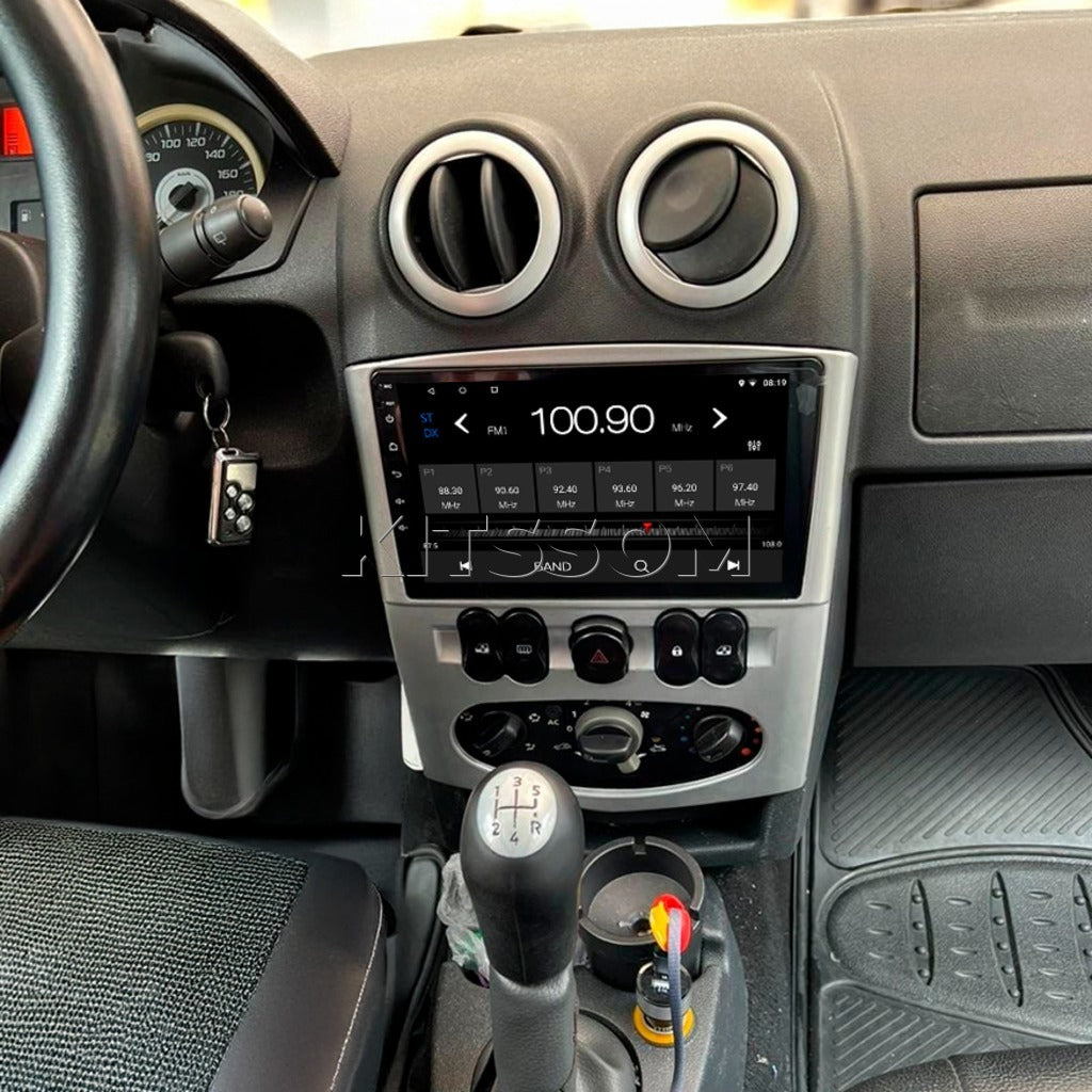 Central Multimidia Renault Logan Sandero 2008 09 10 11 12 V2 Carplay 9"