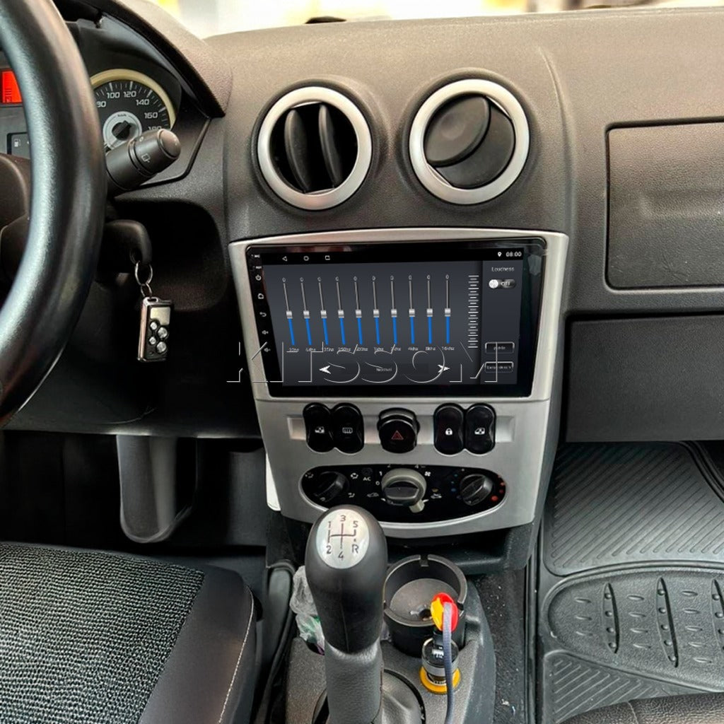 Central Multimidia Renault Logan Sandero 2008 09 10 11 12 V2 Carplay 9"