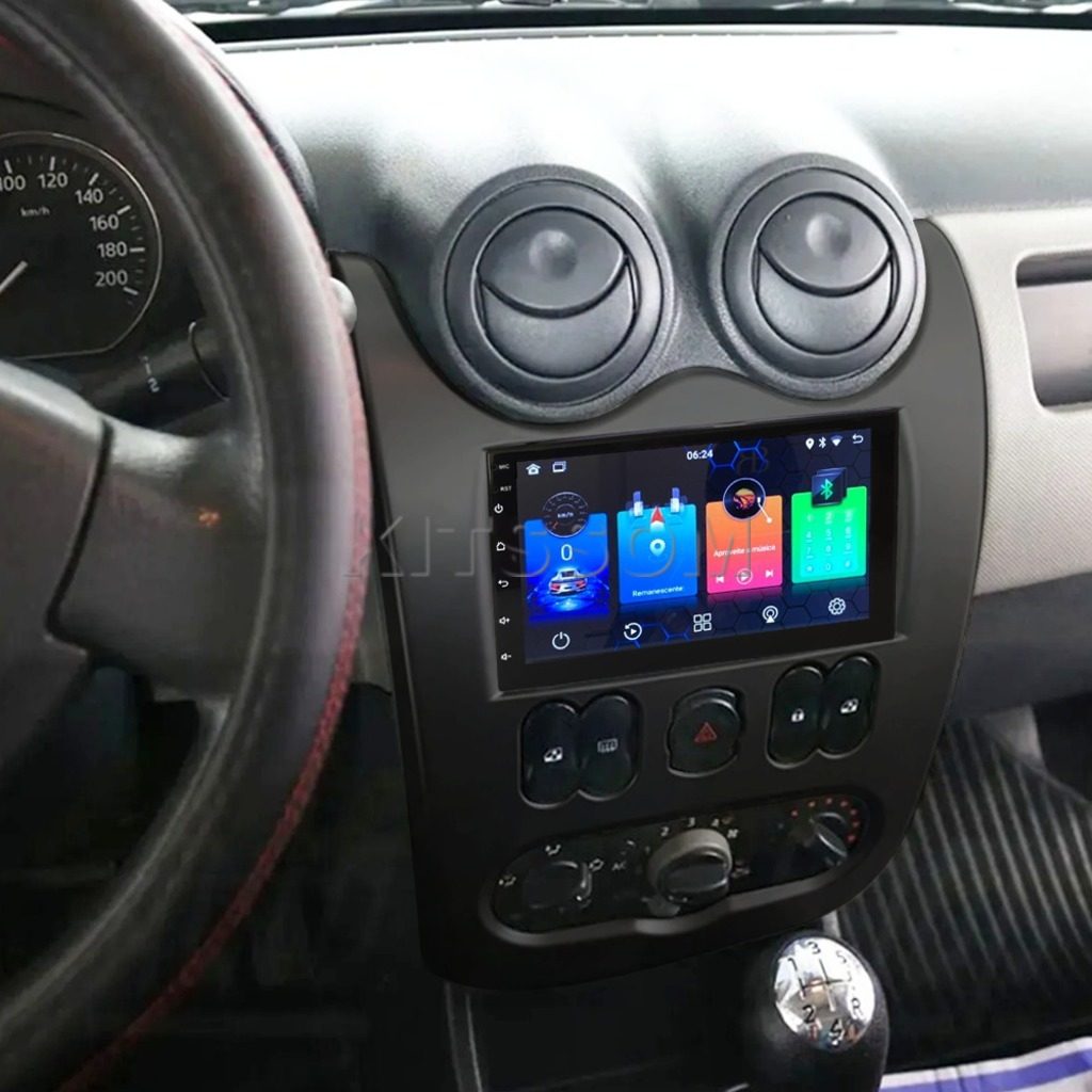Multimídia Sandero Logan 2009 2010 2011 2012 2013 V2 Carplay 7" 2007 2008-V2 CAR AUDIO-Kitssom