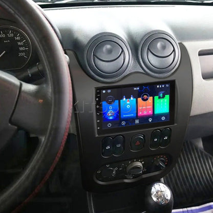 Multimídia Sandero Logan 2009 2010 2011 2012 2013 V2 Carplay 7" 2007 2008-V2 CAR AUDIO-Kitssom