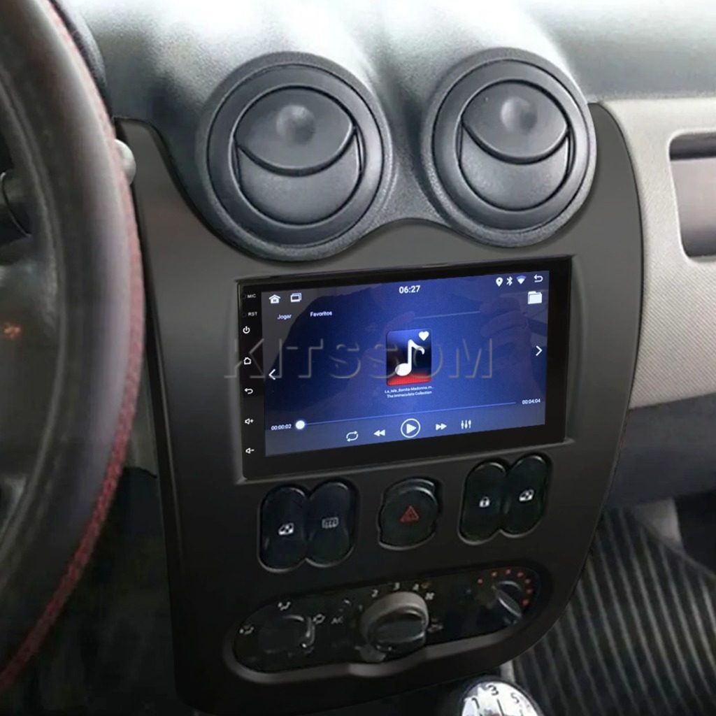 Multimídia Sandero Logan 2009 2010 2011 2012 2013 V2 Carplay 7" 2007 2008-V2 CAR AUDIO-Kitssom