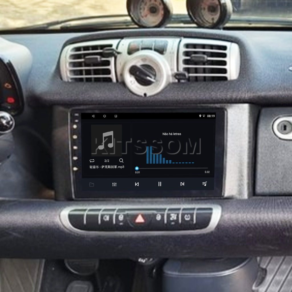 Multimídia Smart Fortwo 2011 2012 2013 2014 2015 V2 Carplay 9"-V2 CAR AUDIO-Kitssom