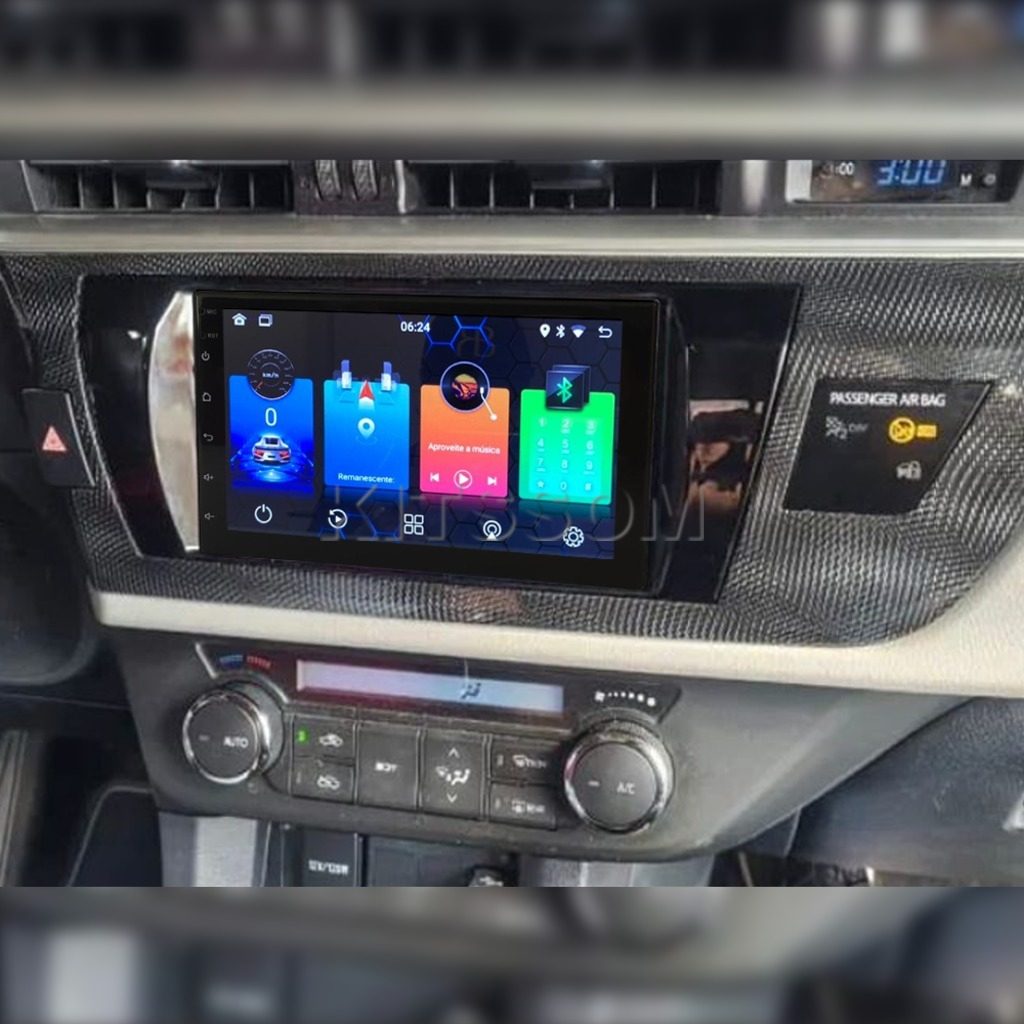 Multimídia Toyota Corolla 2015 2016 2017 V2 Carplay 7"-V2 CAR AUDIO-Kitssom