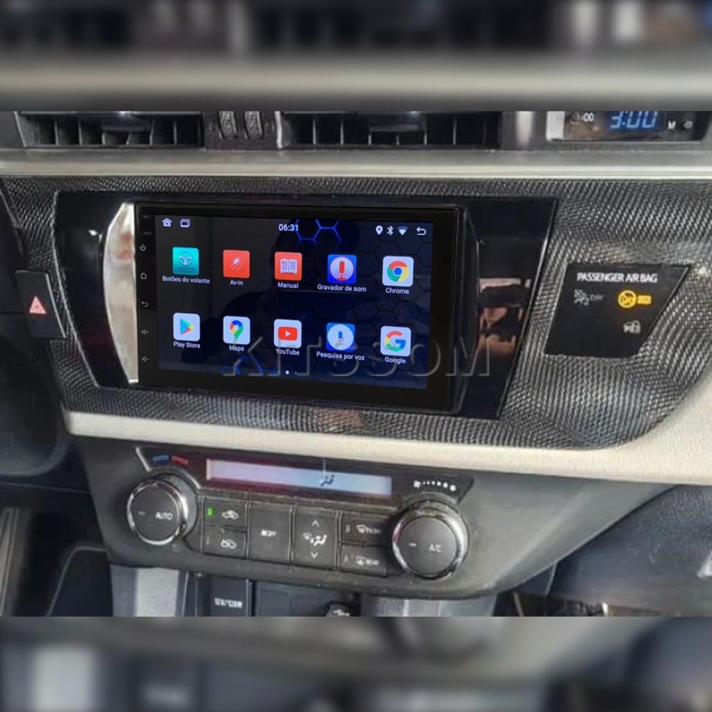 Multimídia Toyota Corolla 2015 2016 2017 V2 Carplay 7"-V2 CAR AUDIO-Kitssom