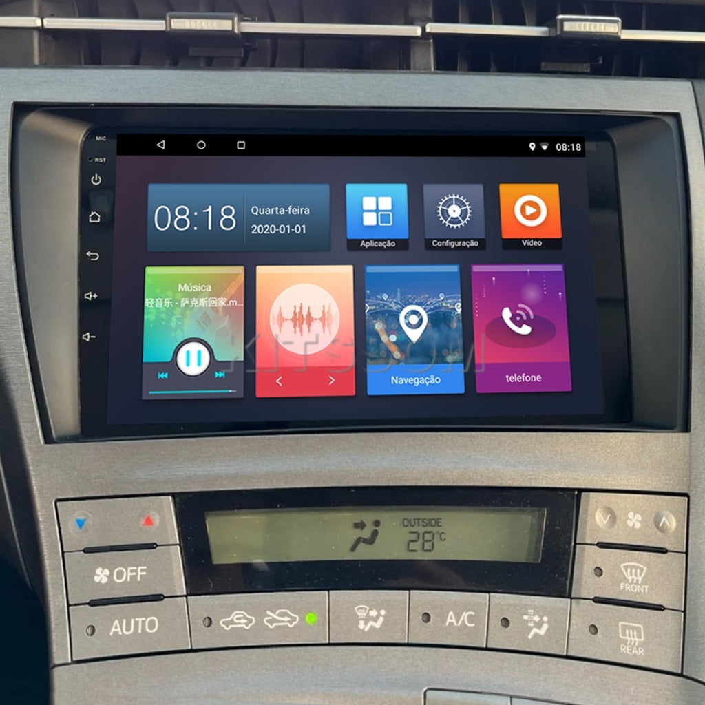 Multimídia Toyota Prius 2011 2012 2013 2014 2015 V2 Carplay 9" 2010-V2 CAR AUDIO-Kitssom
