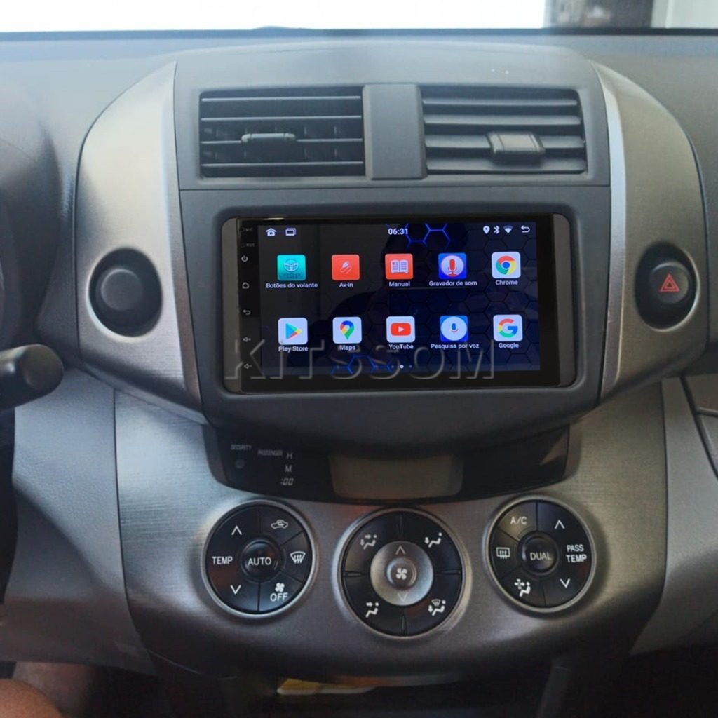 Multimídia Toyota RAV4 2008 2009 2010 2011 2012 V2 Carplay 7"-V2 CAR AUDIO-Kitssom
