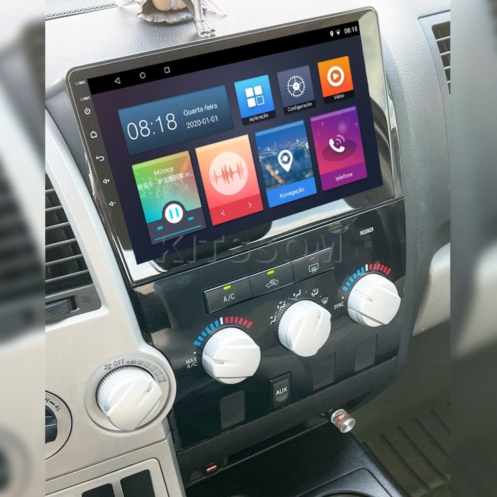 Multimídia Toyota Tundra 2009 2010 2011 2012 2013 V2 Carplay 9" 2007 2008-V2 CAR AUDIO-Kitssom