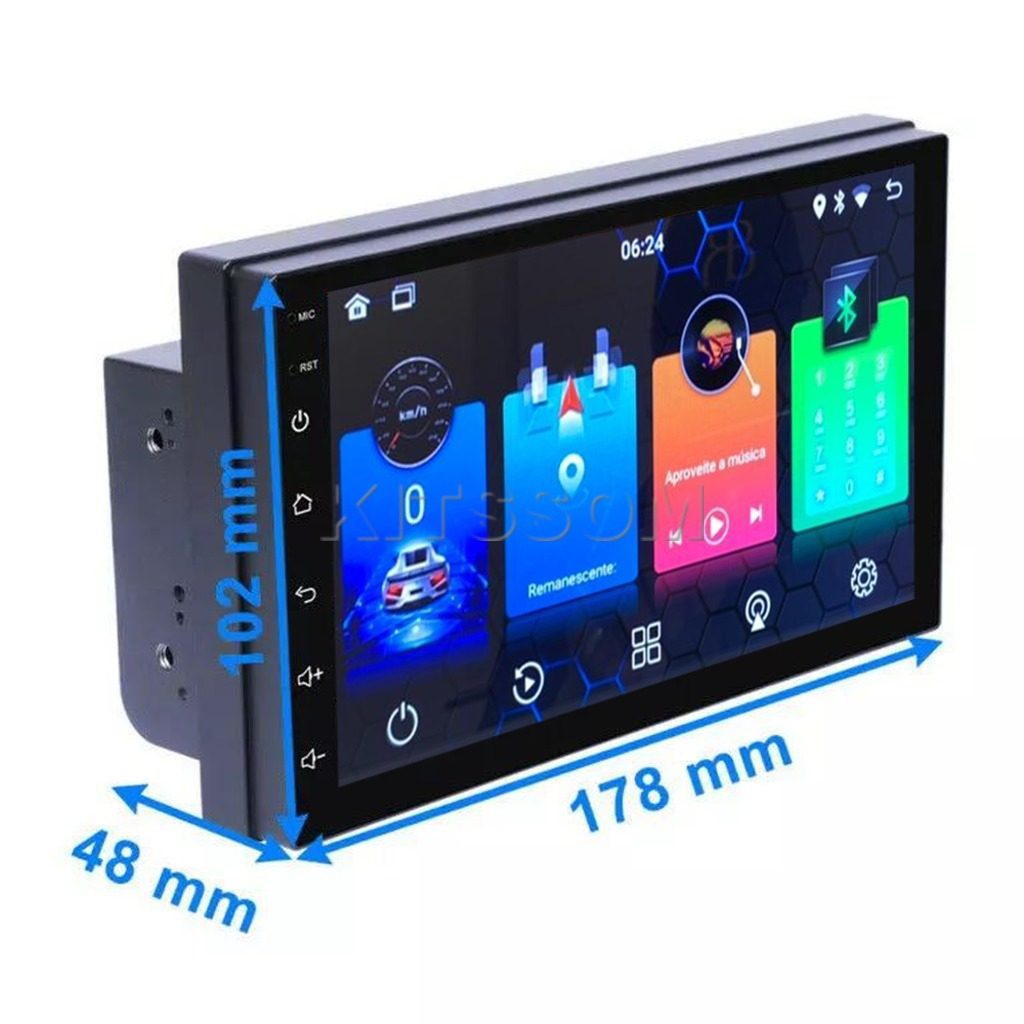 Multimídia Sandero Logan 2009 2010 2011 2012 2013 V2 Carplay 7" 2007 2008-V2 CAR AUDIO-Kitssom