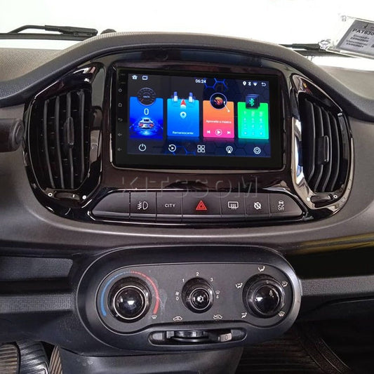Central Multimídia V2 CarPlay de 7" para Fiat Uno modelos 2015 a 2021.