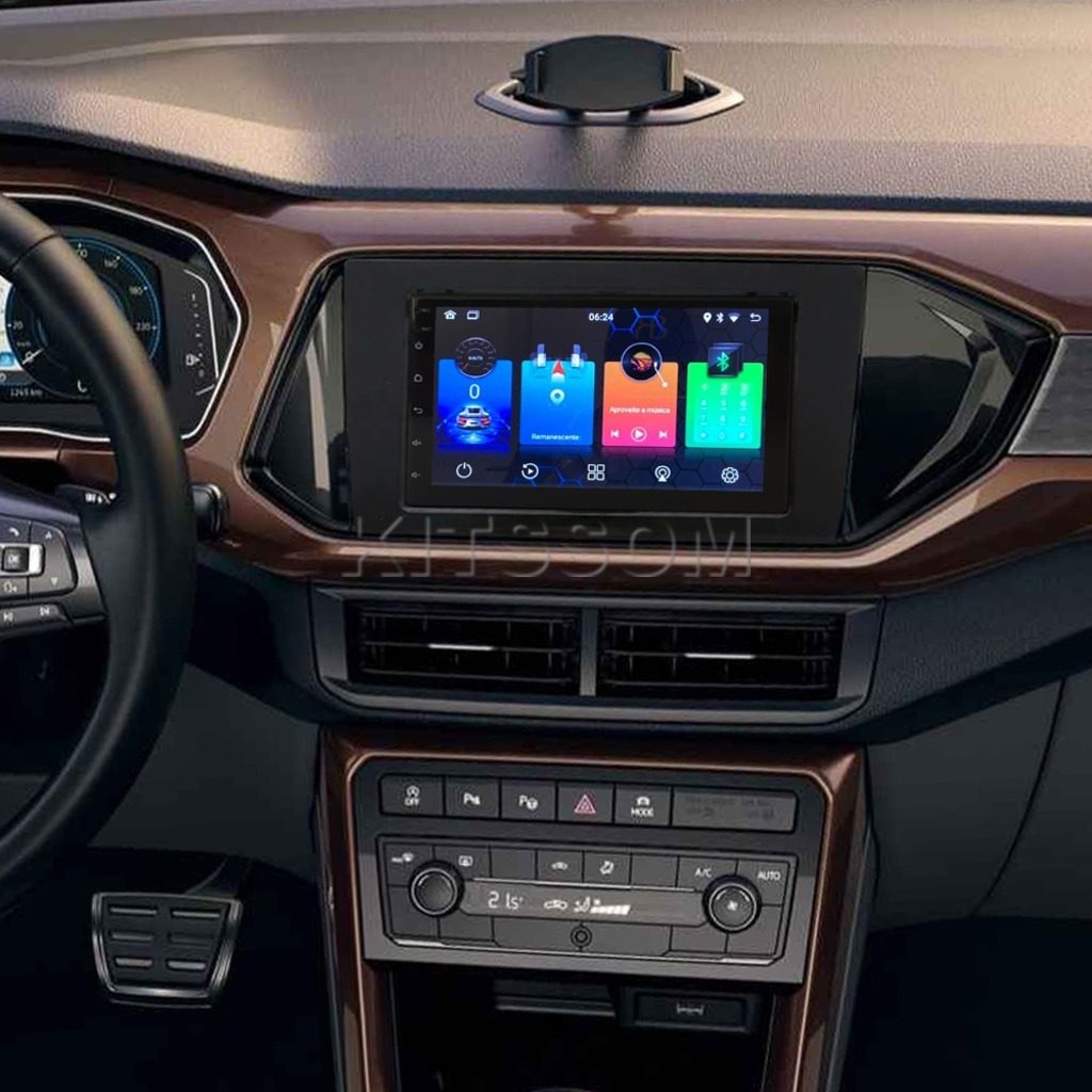 Multimídia Tcross 2018 2019 2020 2021 2023 V2 Carplay 7"-V2 CAR AUDIO-Kitssom