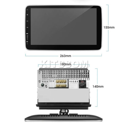 Atualizações de software via Wi-Fi na central 1 DIN rotativa.