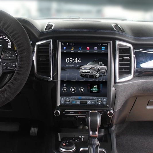 Central multimídia estilo Tesla de 12.1" para Ford Ranger 2016 a 2022.