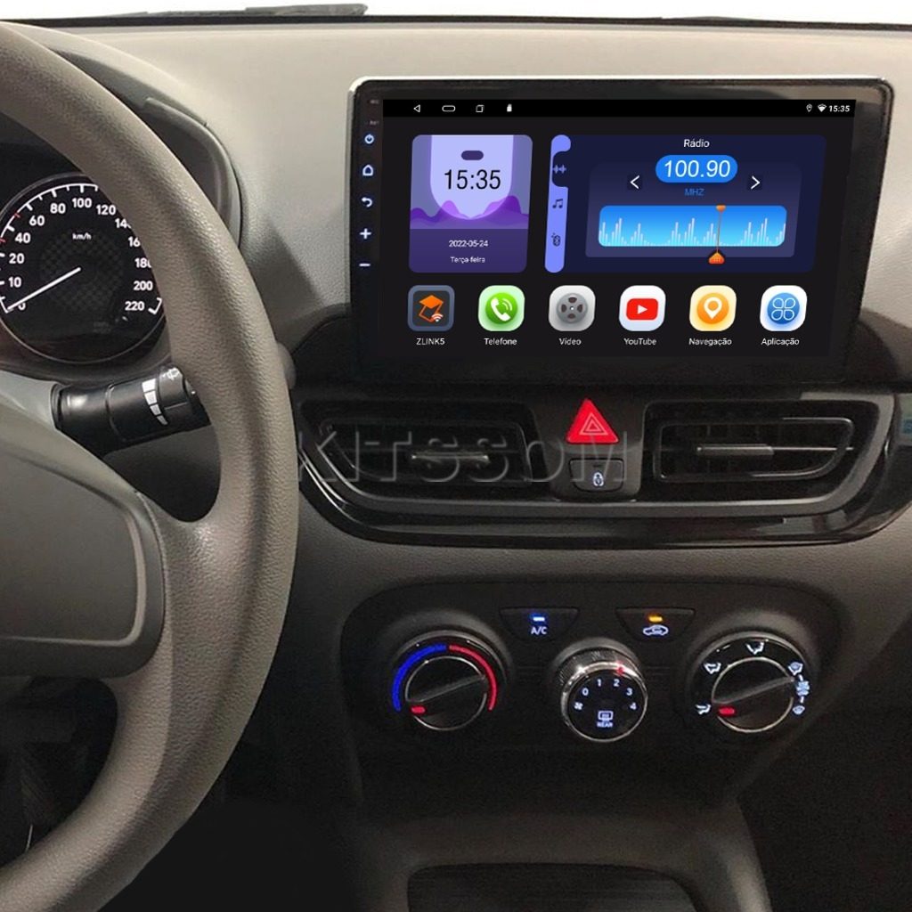 Central Multimídia V2 Octa 4G de 9" para Hyundai HB20 modelos 2020 a 2023.