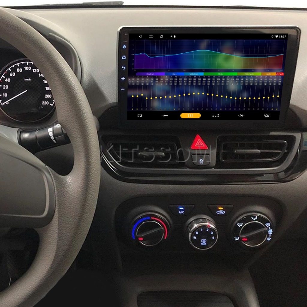 Central Multimídia V2 Octa 4G de 9" para Hyundai HB20 modelos 2020 a 2023, instalado