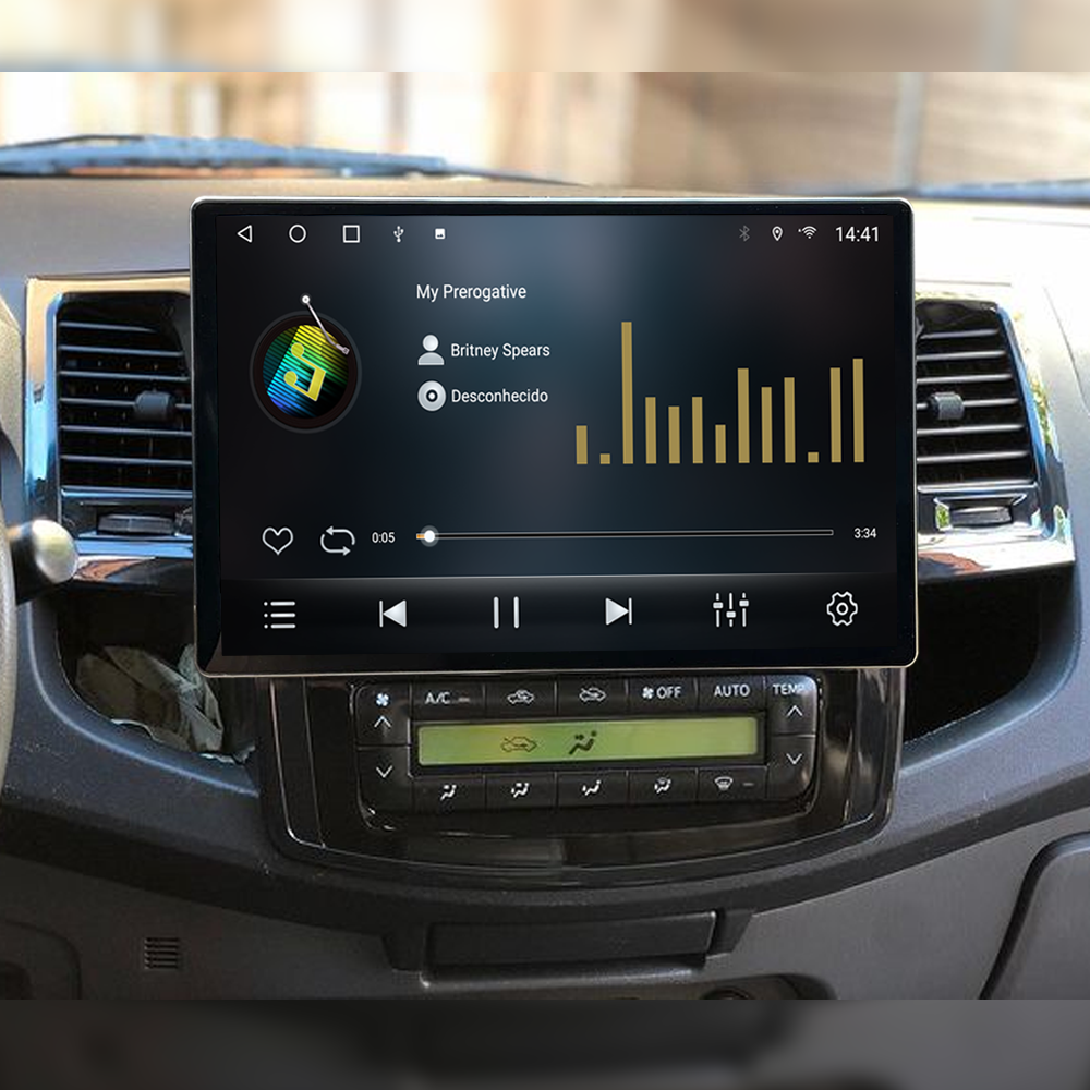 Multimídia Toyota Hilux 2009 2010 2011 2012 2013 2014 2015 V2 Tesla 13" 2006 2007 2008