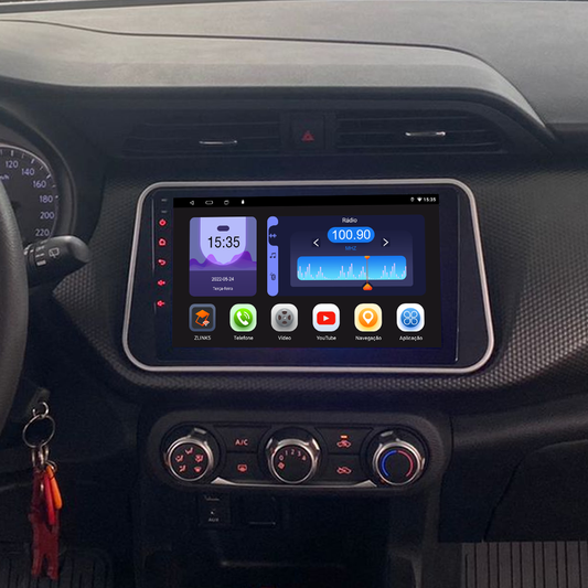 Multimídia Kicks 2018 2019 2020 2021 2022 2023 V2 Octa 4G 9" 2015 2016 2017