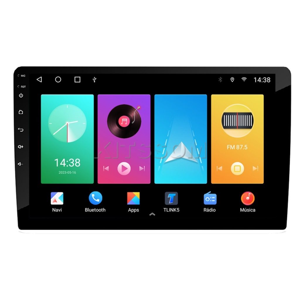 Central Multimídia Universal V2 Octa Óptica 4G Carplay 9"-V2 CAR AUDIO-Kitssom