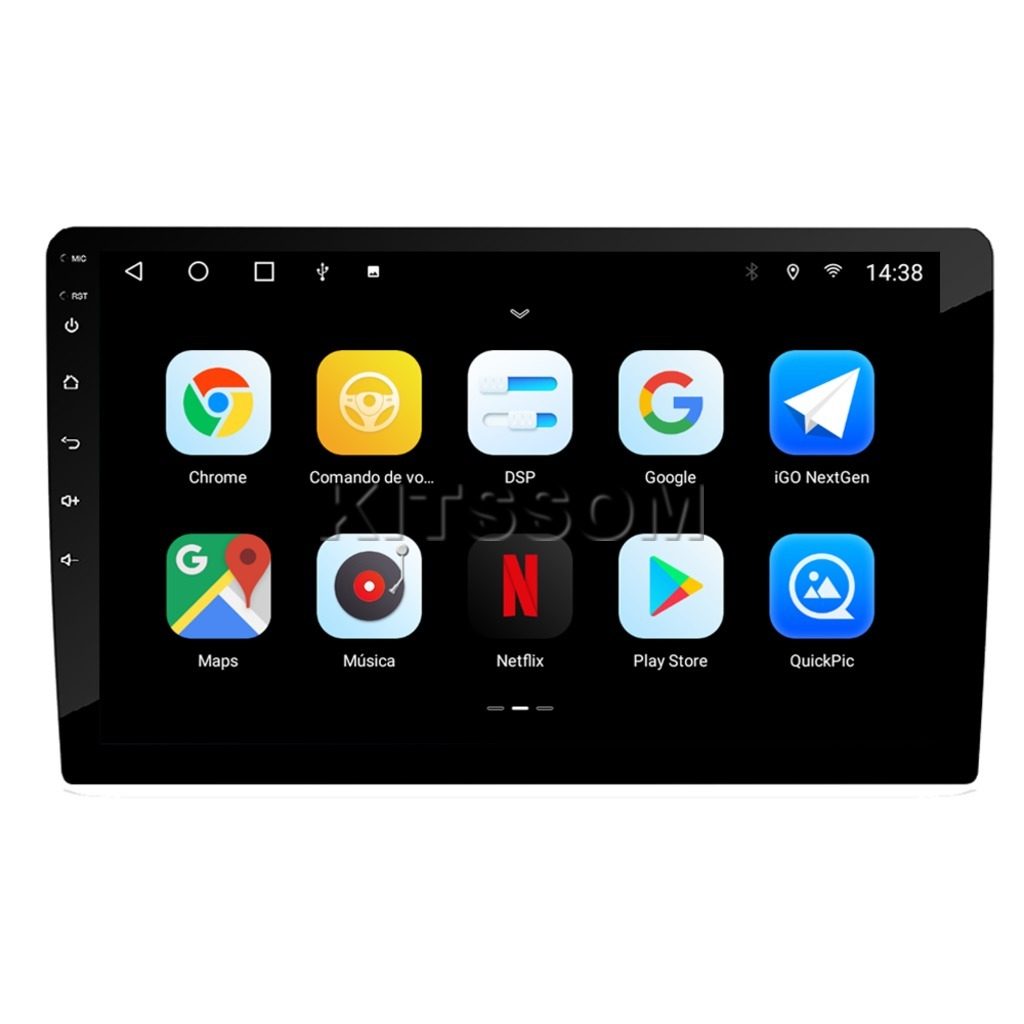 Central Multimídia Universal V2 Octa Óptica 4G Carplay 9"-V2 CAR AUDIO-Kitssom