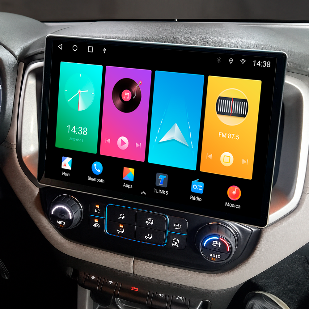 Multimídia Chevrolet S10 2017 18 19 20 21 22 23 V2 Tesla 13