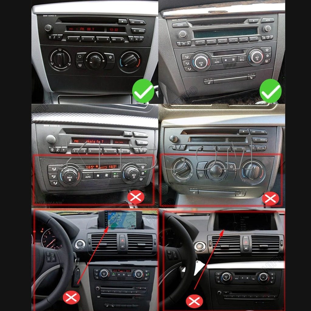 Multimídia BMW Serie 1 116 118 120 E82 E87 E88 V2 Carplay 9" 2006 2007 2008 2009 2010 2011 2012 2013 2014 2015 2016-V2 CAR AUDIO-Kitssom