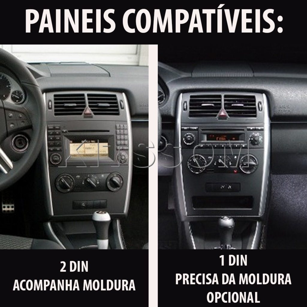 Multimídia Mercedes A180 A200 2010 2011 2012 2013 V2 Carplay 7" 2006 2007 2008 2009-V2 CAR AUDIO-Kitssom