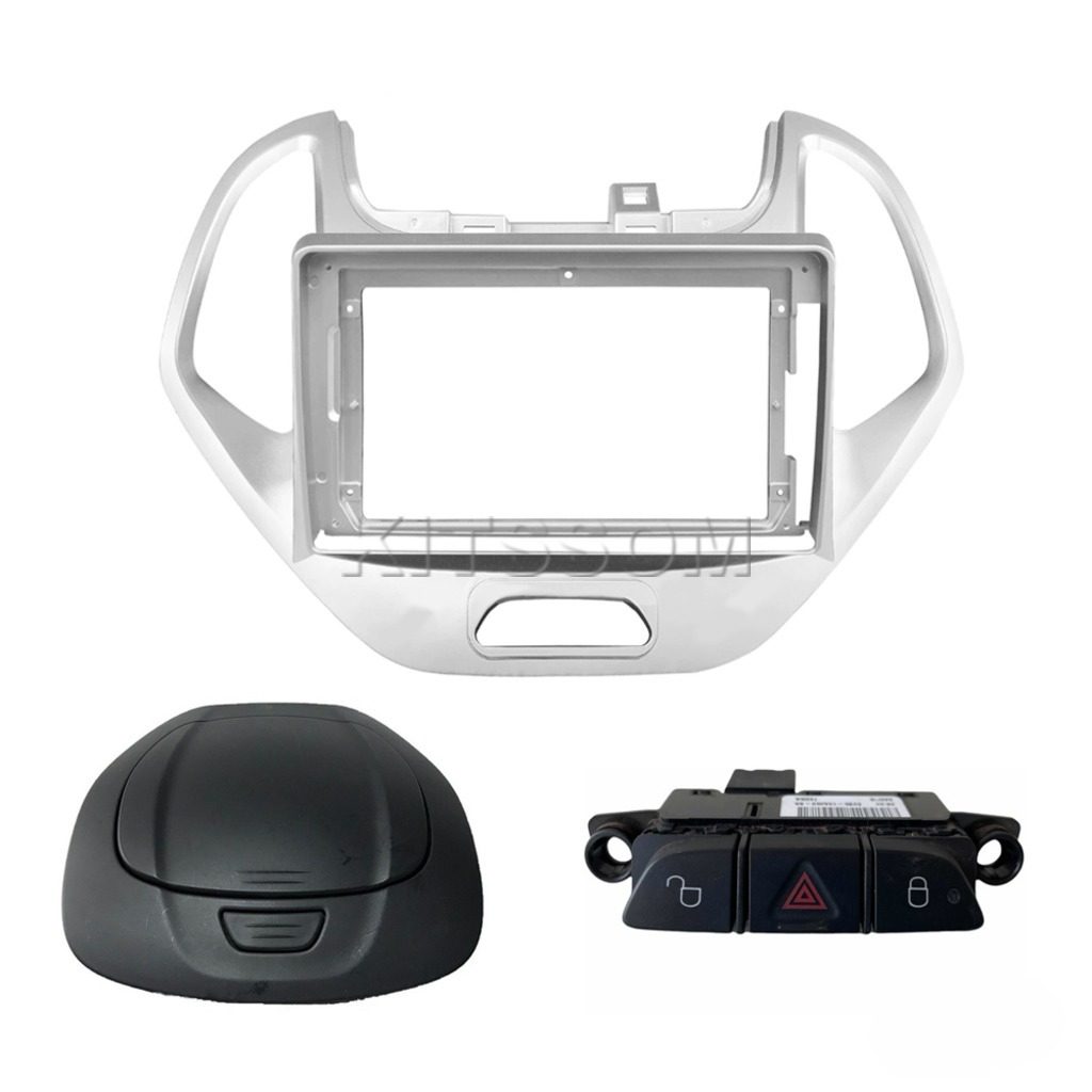 Multimídia Ford Ka 2014 2015 2016 2017 V2 Carplay com Botão 9"-V2 CAR AUDIO-Kitssom