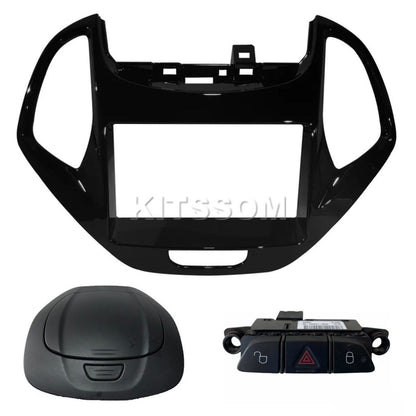 Multimídia Ford Ka 2018 2019 2020 2021 com Botão V2 Carplay 7"-V2 CAR AUDIO-Kitssom