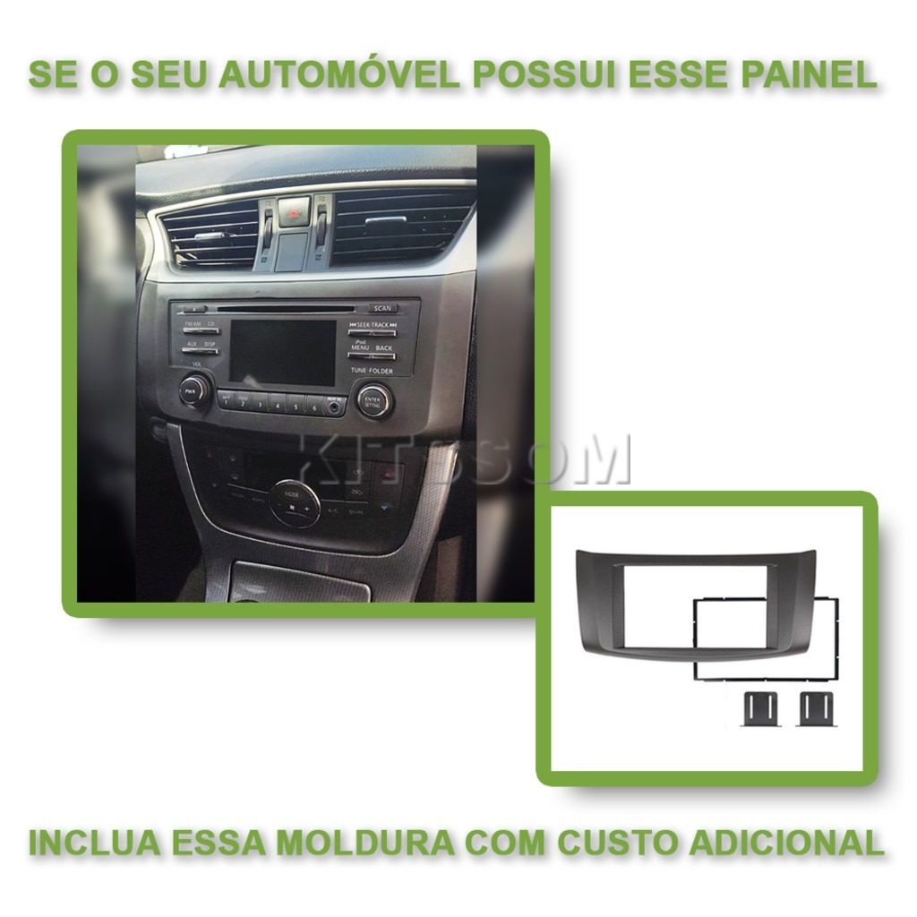 Multimídia Nissan Sentra 2015 2016 2017 2018 2019 V2 Carplay 7" 2011 2012 2013 2014-V2 CAR AUDIO-Kitssom