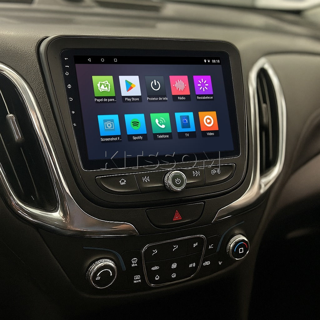Multimídia Chevrolet Equinox 2017 2018 2019 2020 2021 2022 V2 Carplay 9"